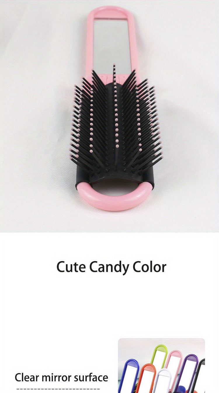 Compact Travel Hair Brush - Ultra-Portable, Foldable, Pocket-Sized