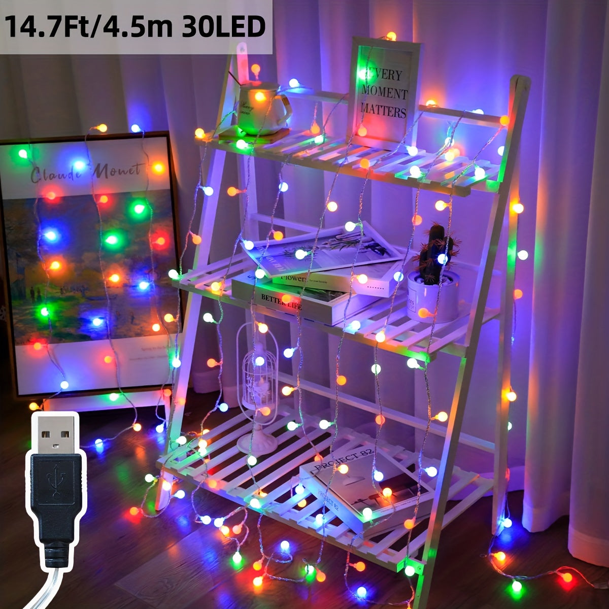 Globe String Light, 10/20/30/40/80 Led Fairy Light