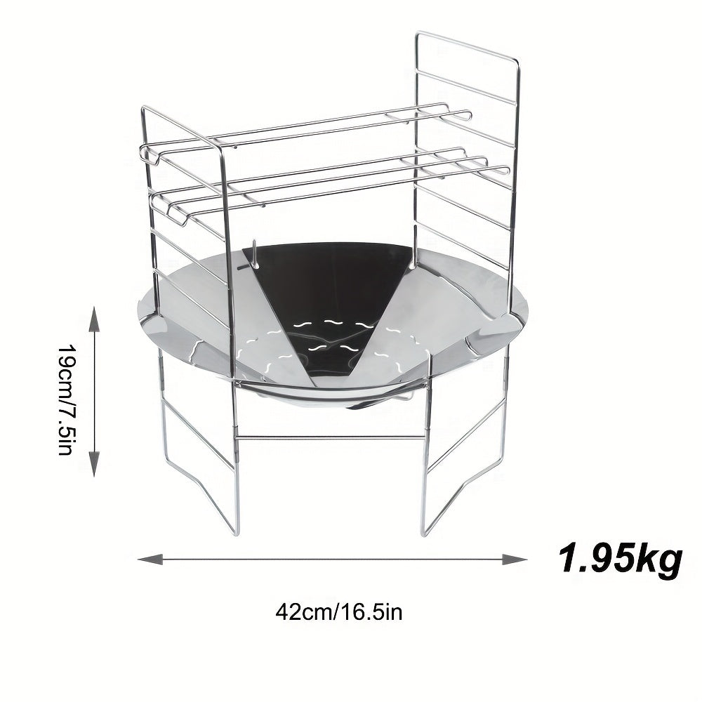 Portable Compact Stainless Steel Charcoal Campfire Grill