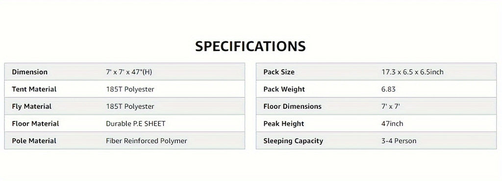 3 Person Camping Tent - Dome Tents, Waterproof Windproof