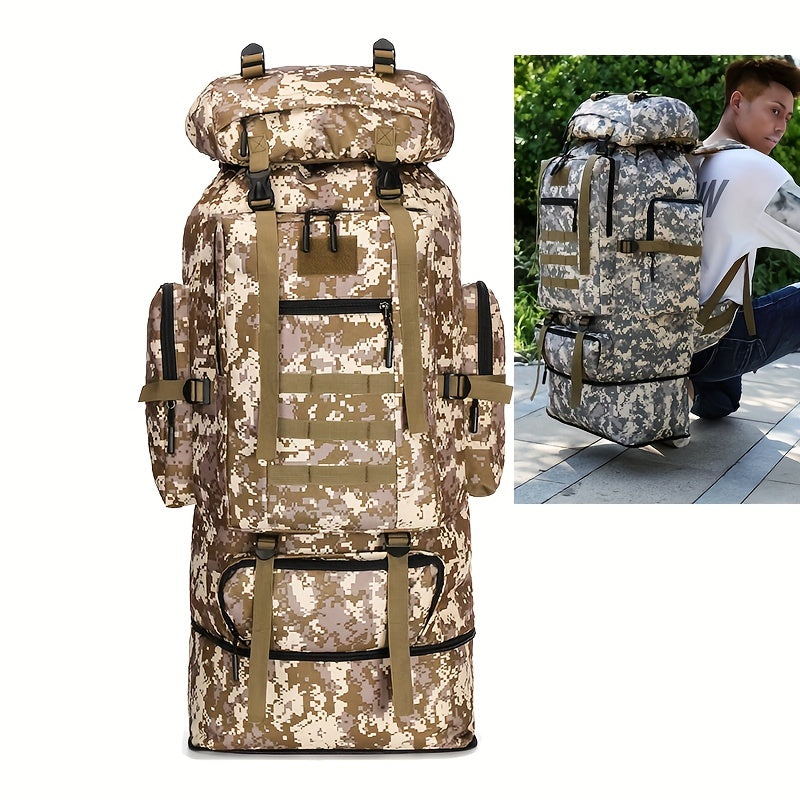 JUMAHE 18.5 gal-26.5 gal Expandable Hiking Backpack with Camouflage Print