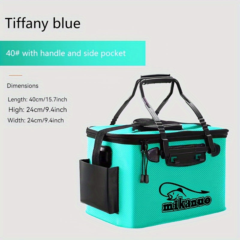 Quick-Collapse Live Fish Bucket & Tackle Storage