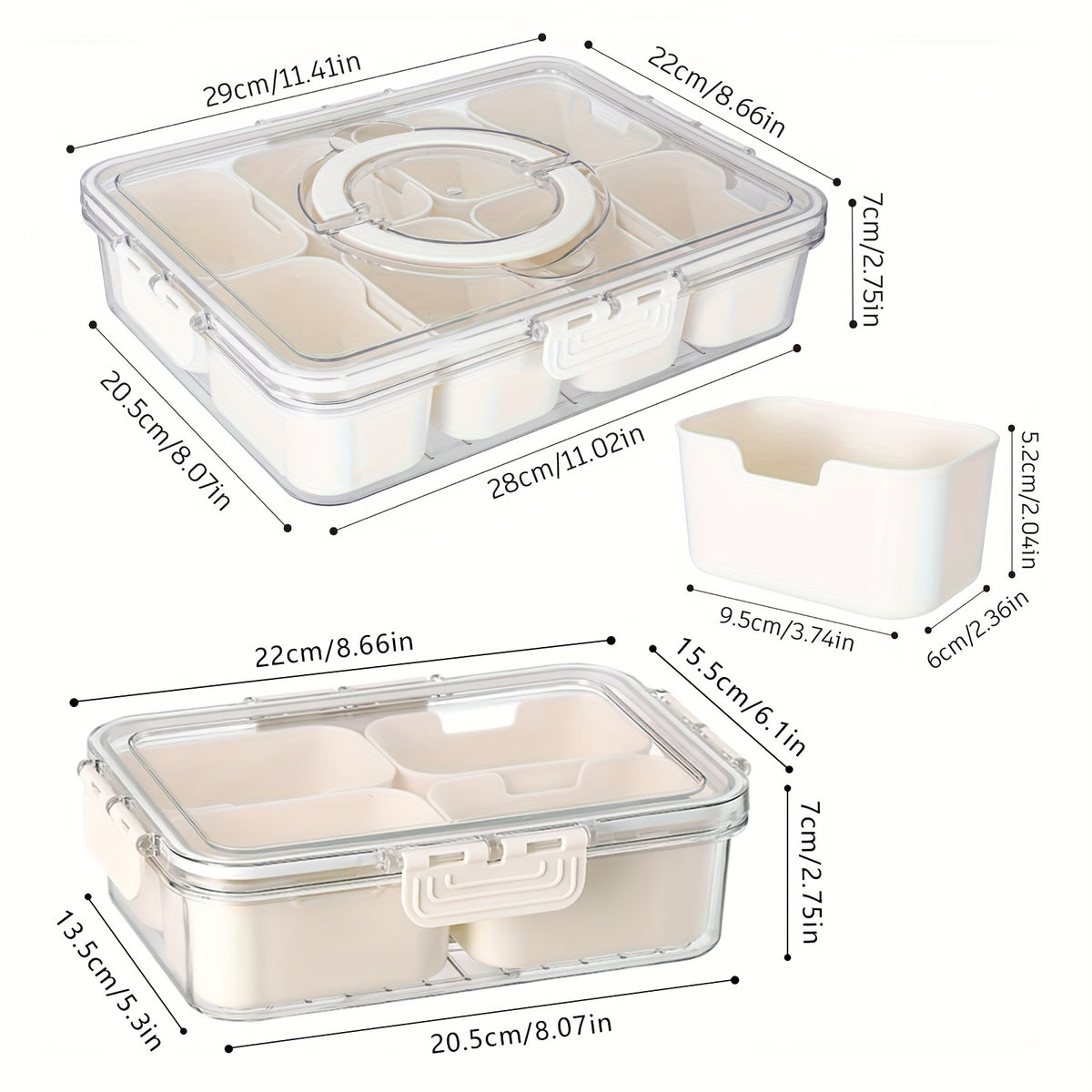 2-Packs/4Packs, Snackle Box Charcuterie Container