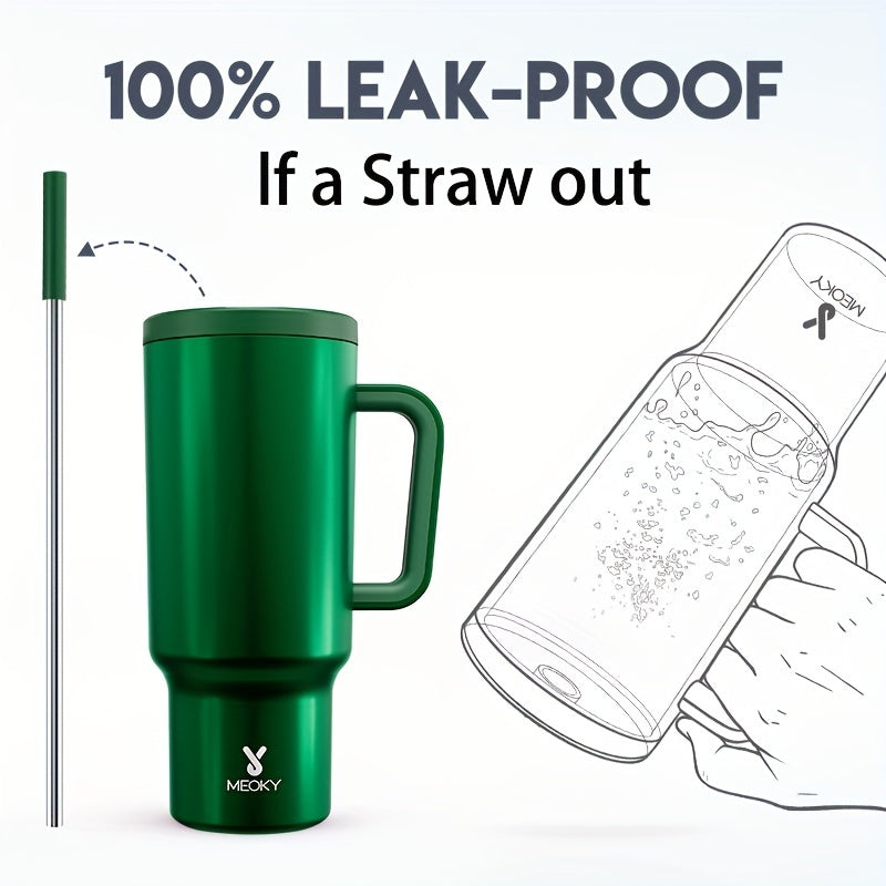 40oz Stainless Steel Tumbler With Lid And Straw - Insulated