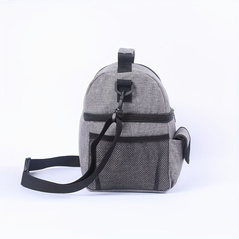 Premium Oxford Cloth Rectangle Lunch Bag - Insulated, Leakproof, Double Compartment