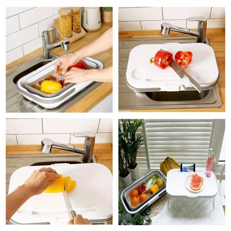 1pc, Heavy Duty Foldable Picnic Basket with Lid