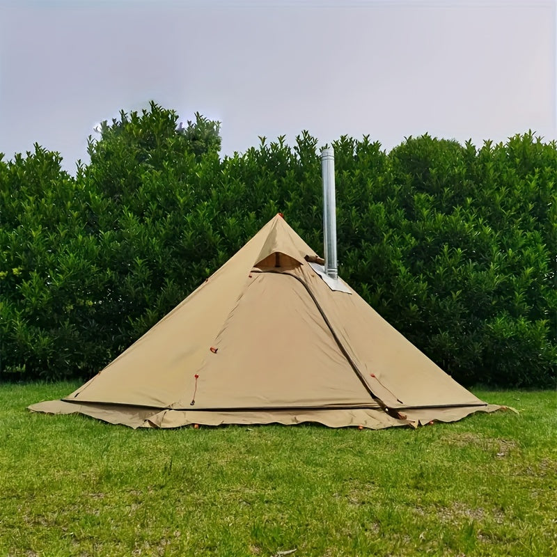 Ultimate Camping Pyramid Tent - Insulated for Cozy Nights, Fire-resistant
