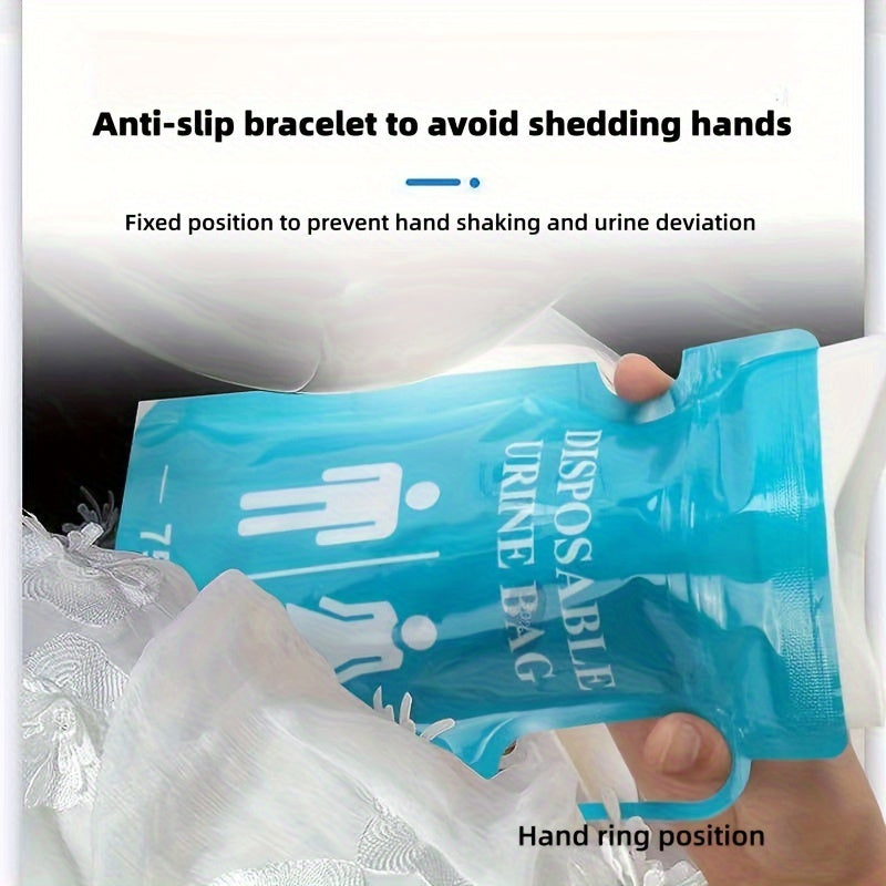 12/24pcs Portable Unisex Emergency Urine Bags - 750ML