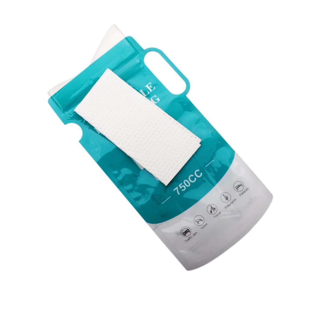 12/24pcs Portable Unisex Emergency Urine Bags - 750ML