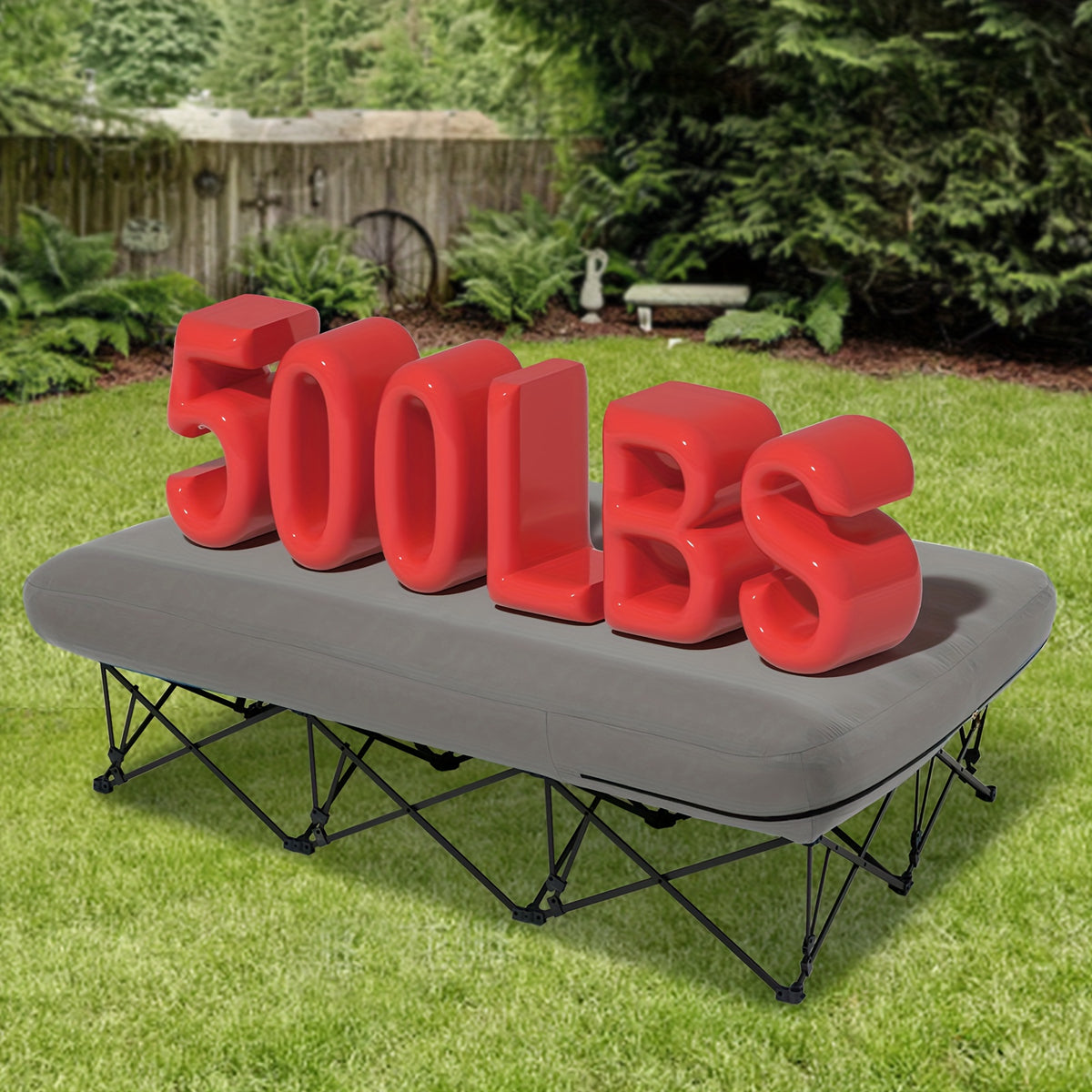 250/500LBS Extra Large capacity Heavy Duty Inflatable Bed with Carry Bag