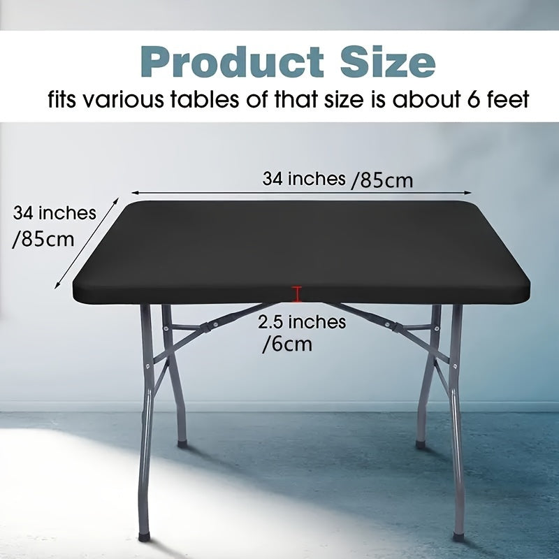 34 X 34inches Black/White Stretchy Square Table Cover
