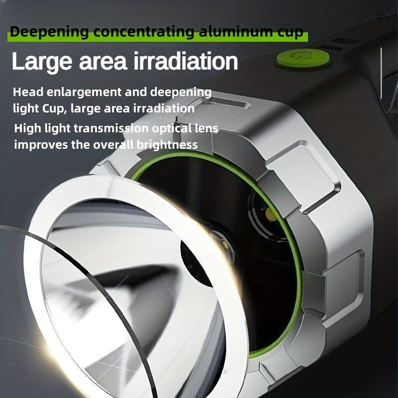 1pc High-Intensity LED Flashlight - Rechargeable