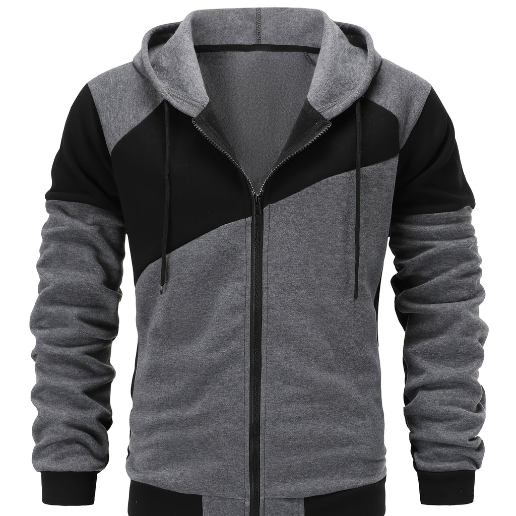Double Layer Drawstring Hooded Jacket
