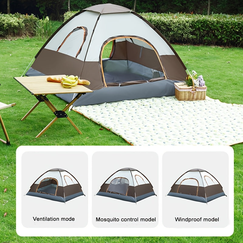 Fully Automatic Luxury Large Family Tent with Two Doors, Two Windows, One Skylight