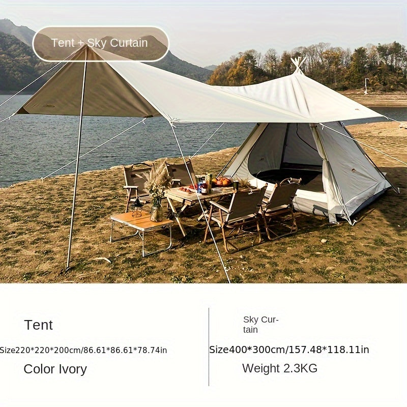 Luxury Pyramid Tent With Sky Curtain