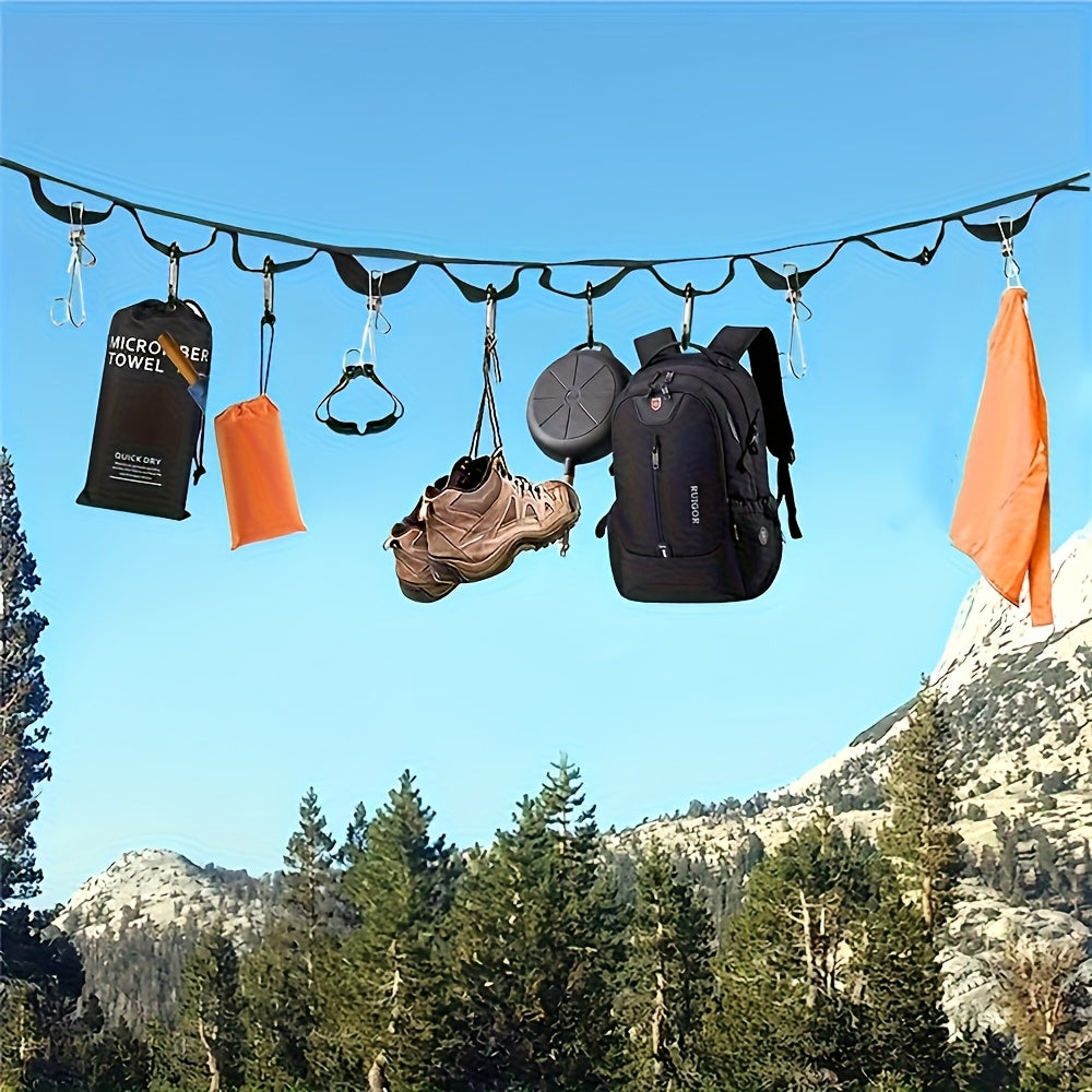 1 Set Canvas Storage Strap With 19pcs Buckles - Securely Holds Camping Gear