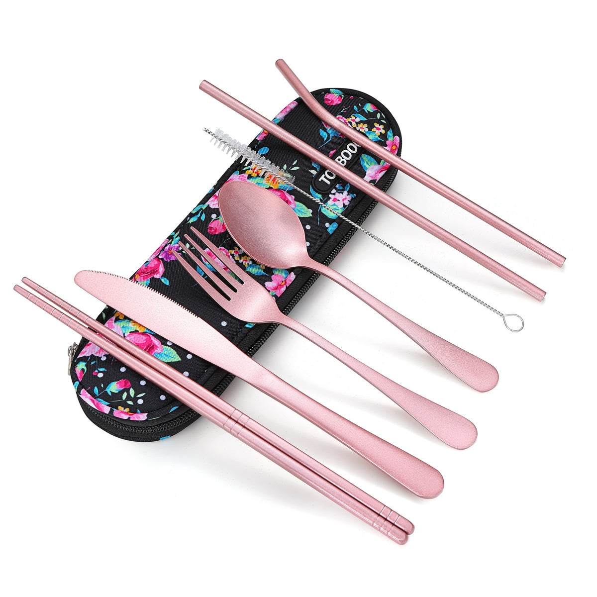Travel Utensils, Reusable Silverware Set to Go Portable