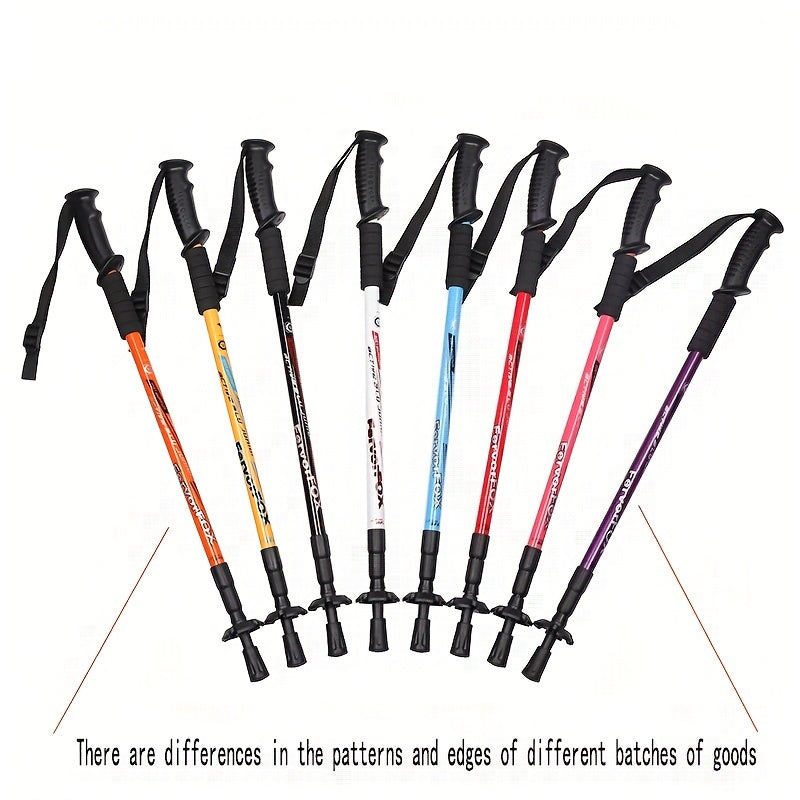 2pcs, Aluminium Alloy Telescopic Hiking Stick