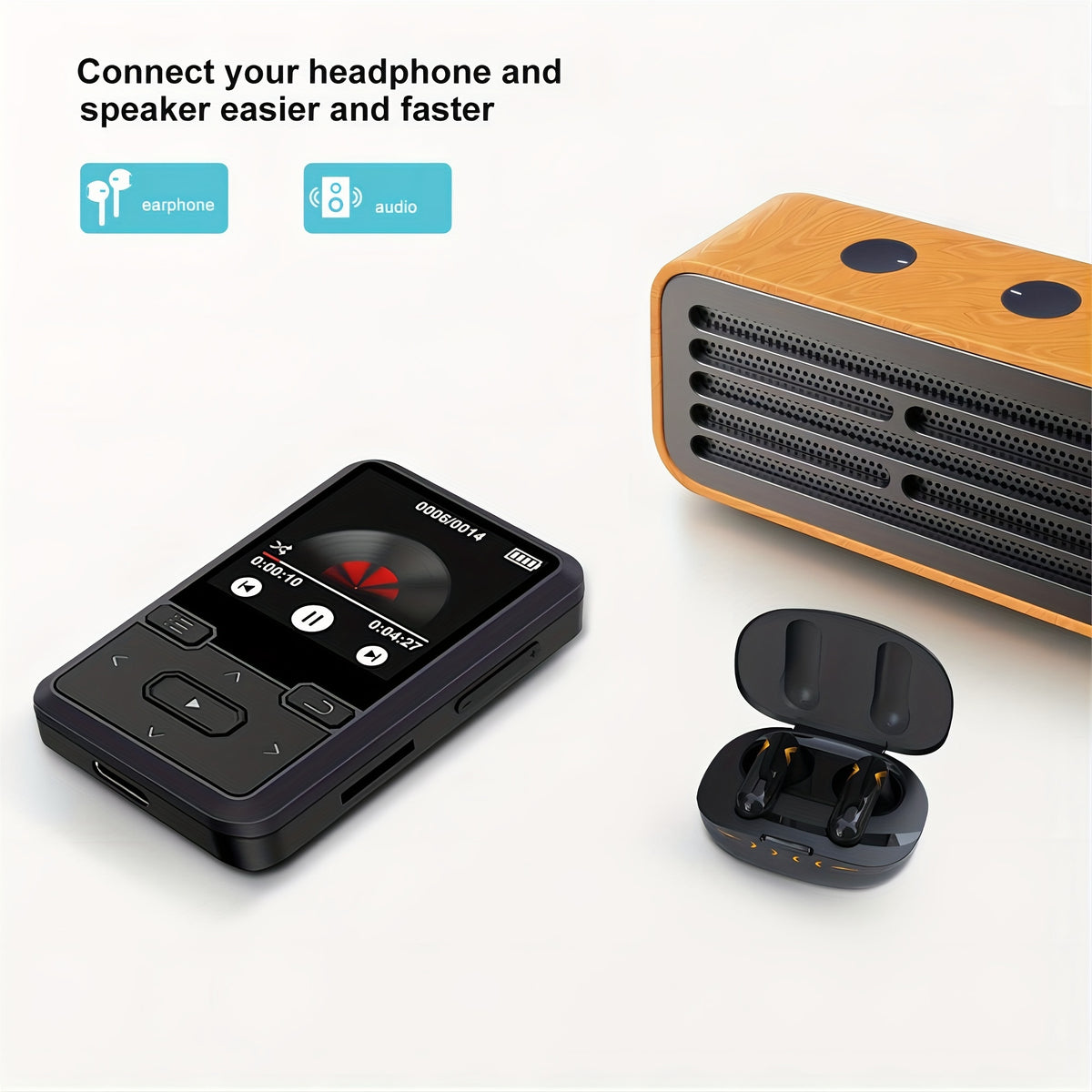 32GB Mini Portable MP3 Player - Exceptional High-Fidelity Sound