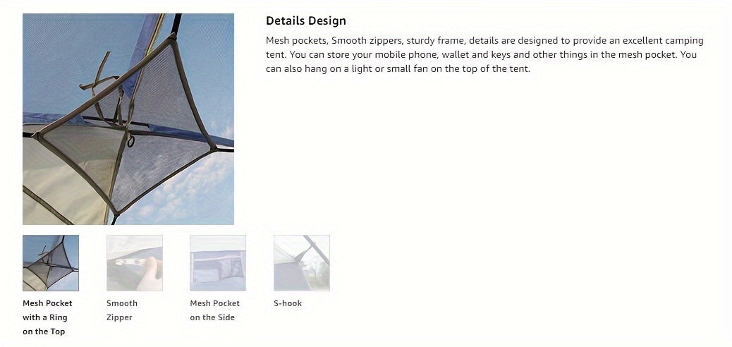 3 Person Camping Tent - Dome Tents, Waterproof Windproof
