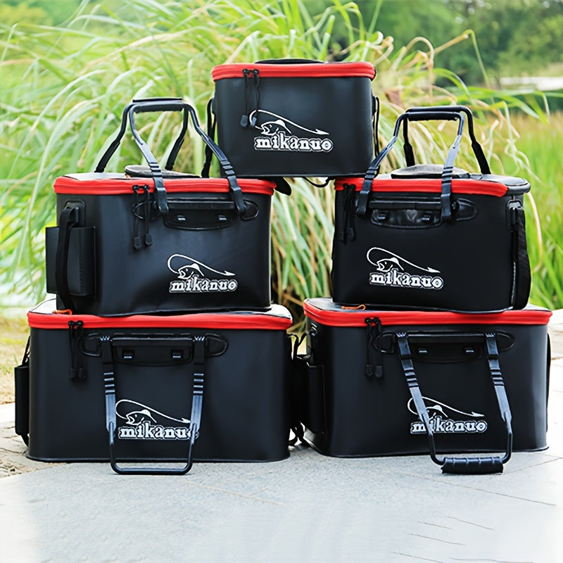 Quick-Collapse Live Fish Bucket & Tackle Storage