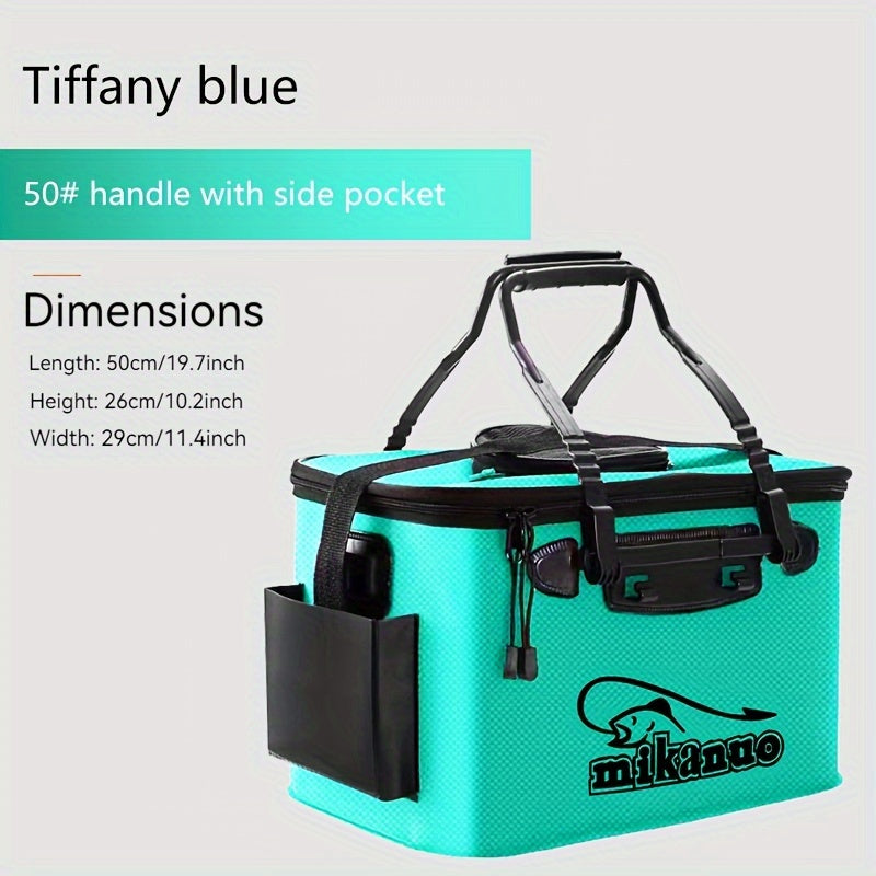 Quick-Collapse Live Fish Bucket & Tackle Storage