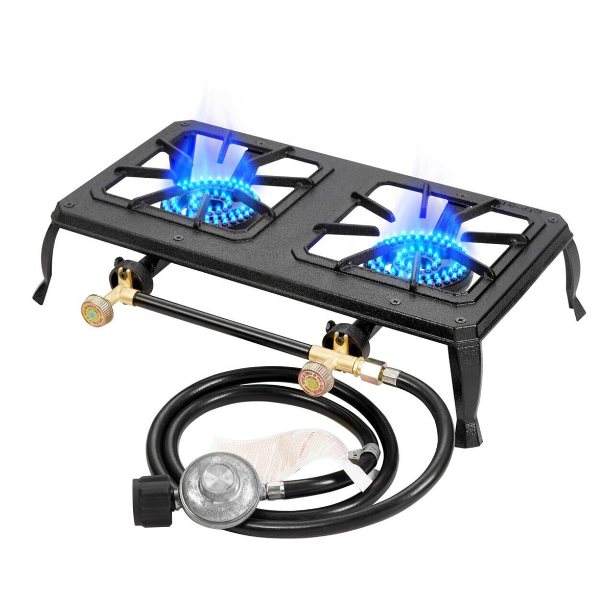 Deluxe Double Burner Flame Camping Stove - Portable, CSA Listed
