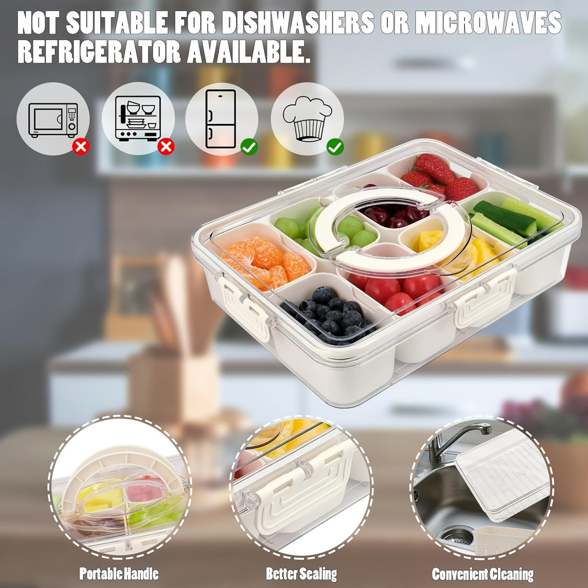 2-Packs/4Packs, Snackle Box Charcuterie Container