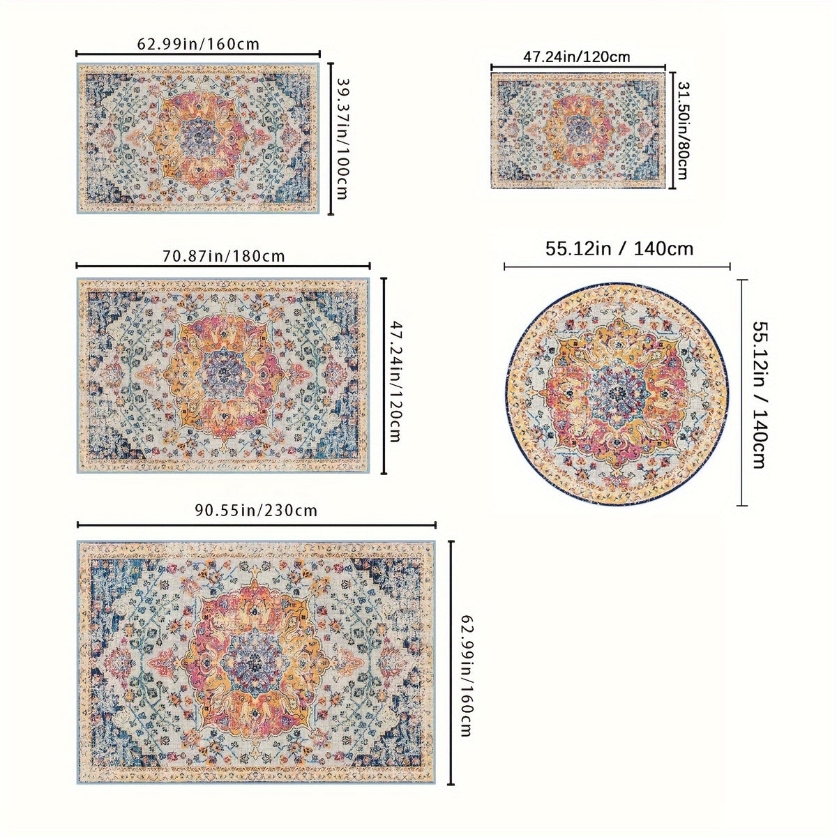 Vintage Bohemian Outdoor Camping Mat - Machine Washable