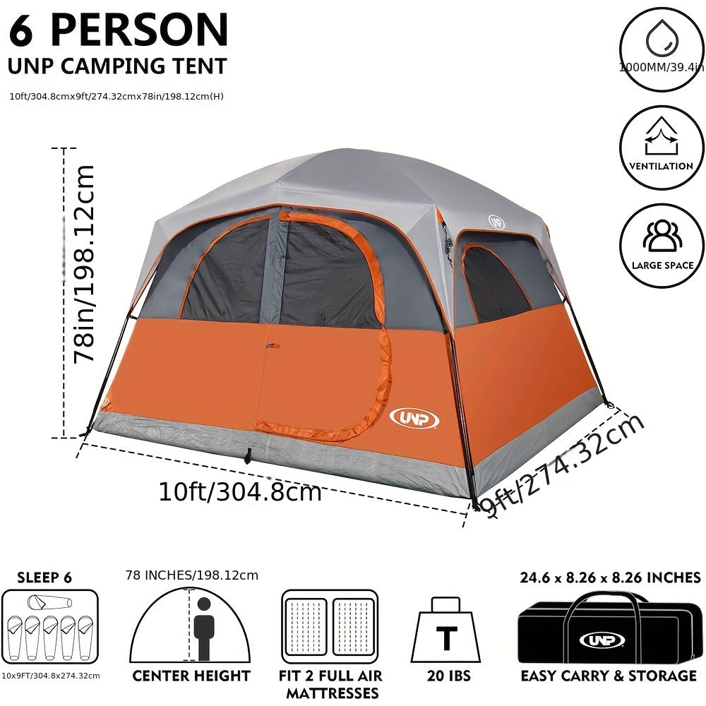 6 Person Tent Easy Setup Camping Tent For Family Camping