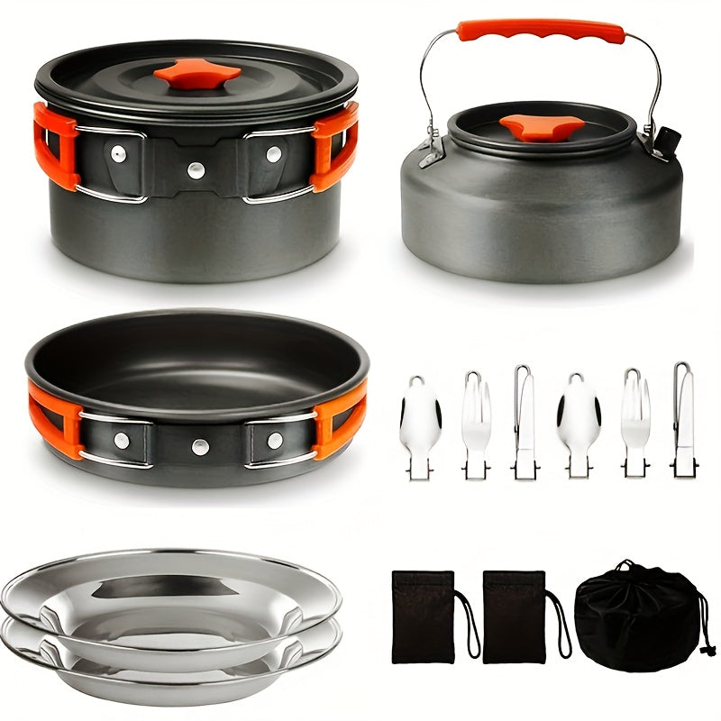 2-3 people camping portable combination pot set