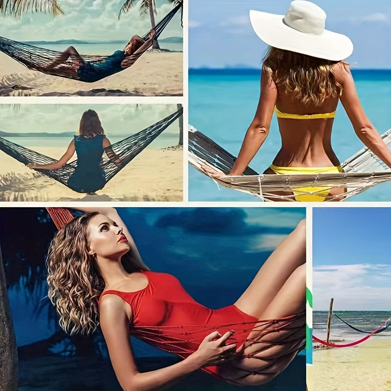 Portable Hammock Net With Nylon Rope And Hooks