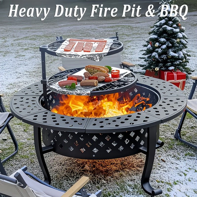 37" Metal Fire Pit For Outside