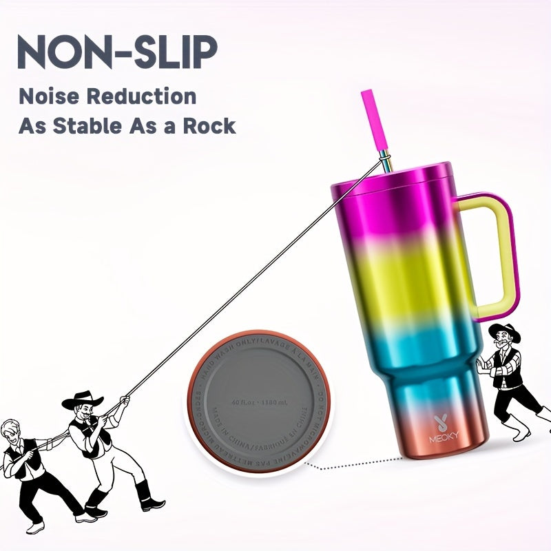 40oz Stainless Steel Insulated Tumbler With Lid And Straw