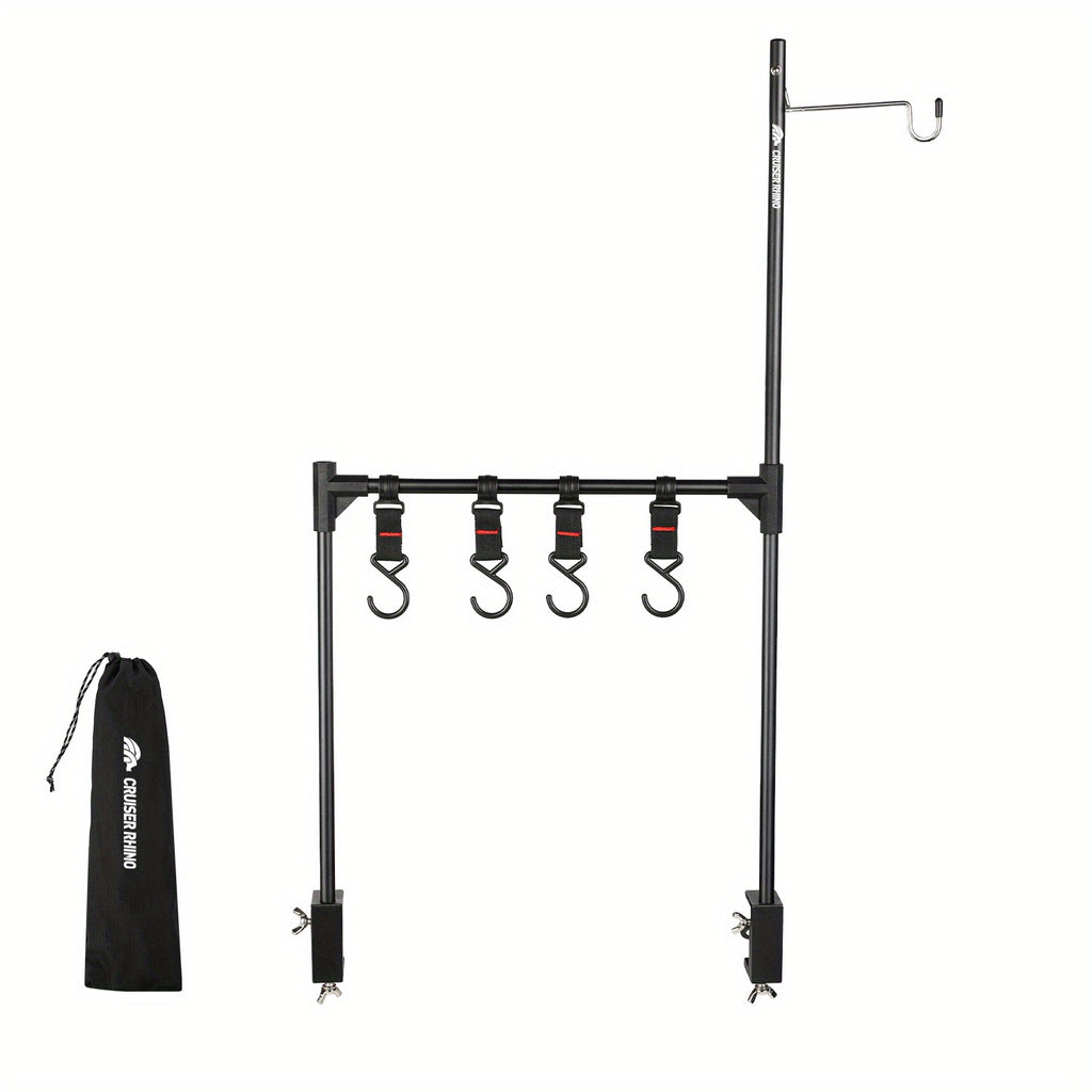 Aluminum Alloy Folding Hanging Rack With Detachable Hook