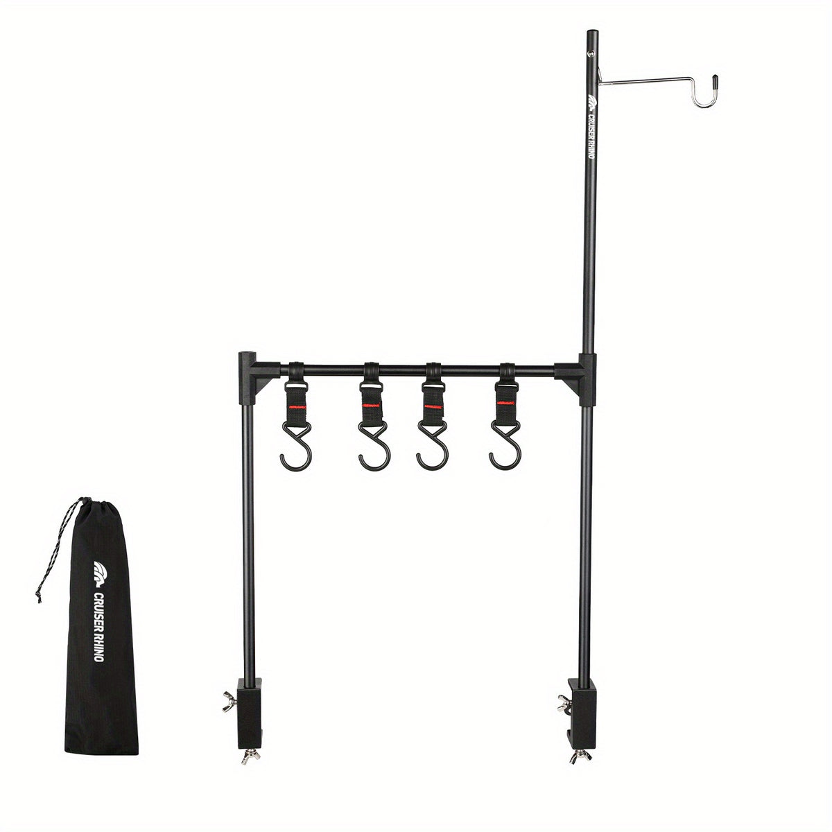 Aluminum Alloy Folding Hanging Rack With Detachable Hook