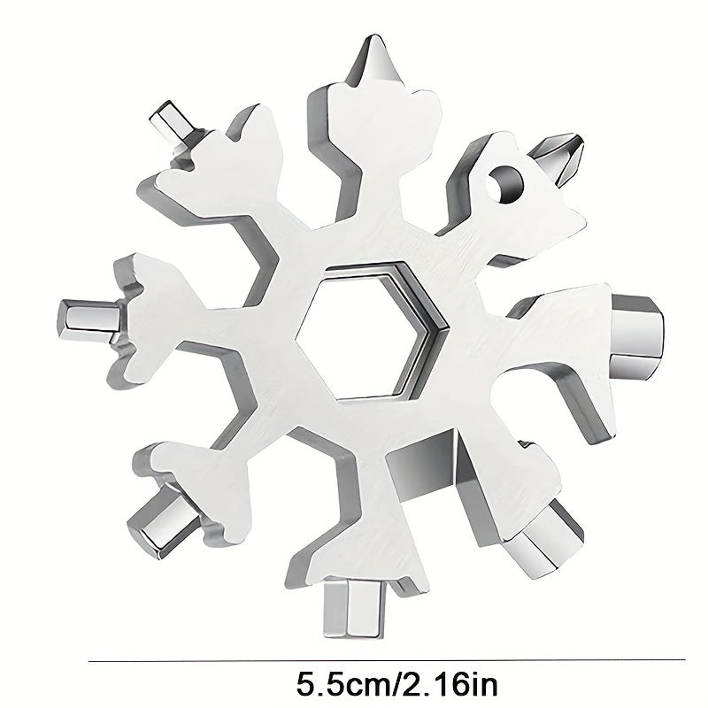 Durable Snowflake Multifunctional Tool Kit - 18 Essential Tools in One