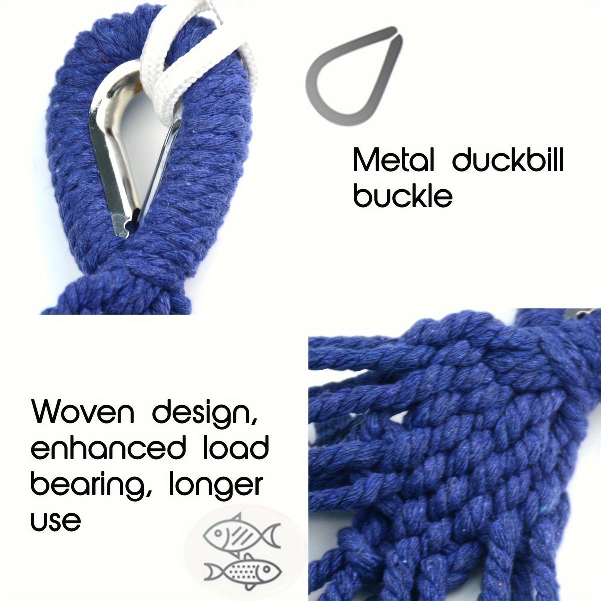 2.8*1.5M Thickened Fabric Curved Stick Anti-rollover Hammock