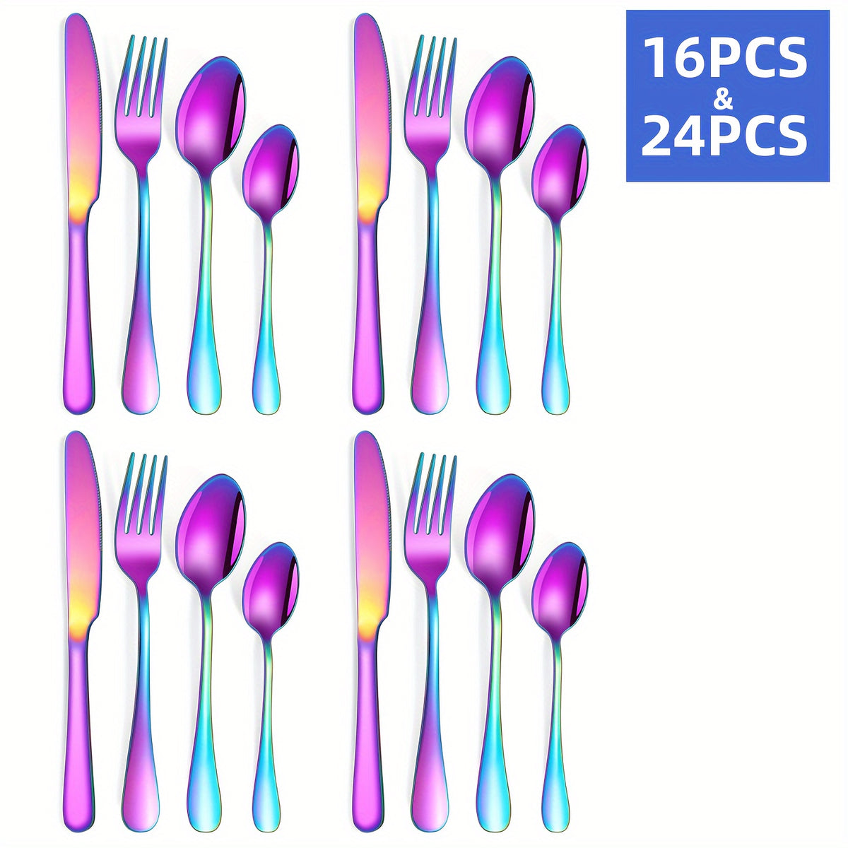 16pcs/24pcs tableware stainless steel knife, fork and spoon set