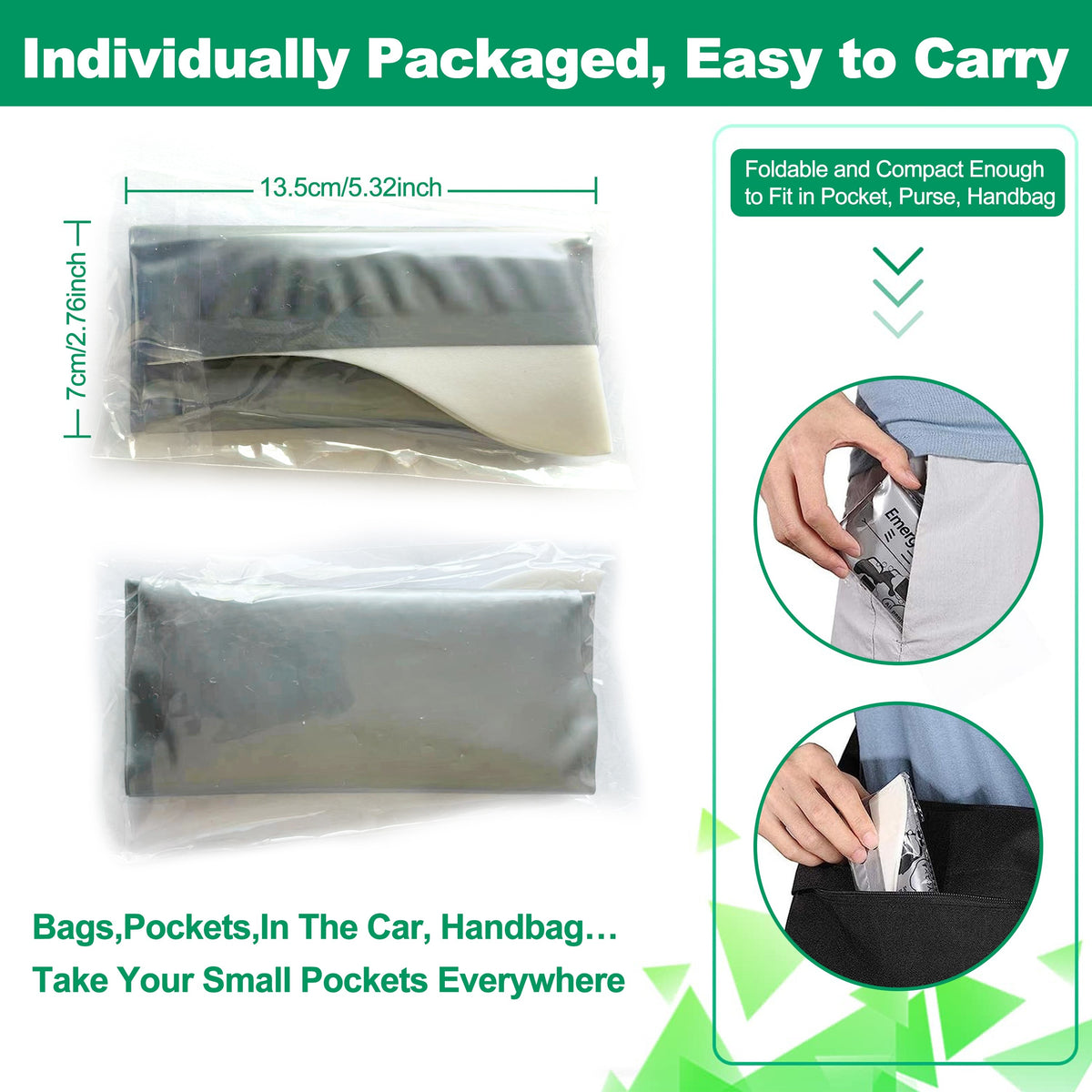 4/12/24pcs, Emergency Portable Urine Bag with Absorbent Pad, 24-Piece Set