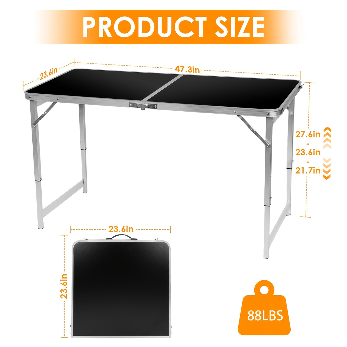 4ft/6ft Plastic Folding Table
