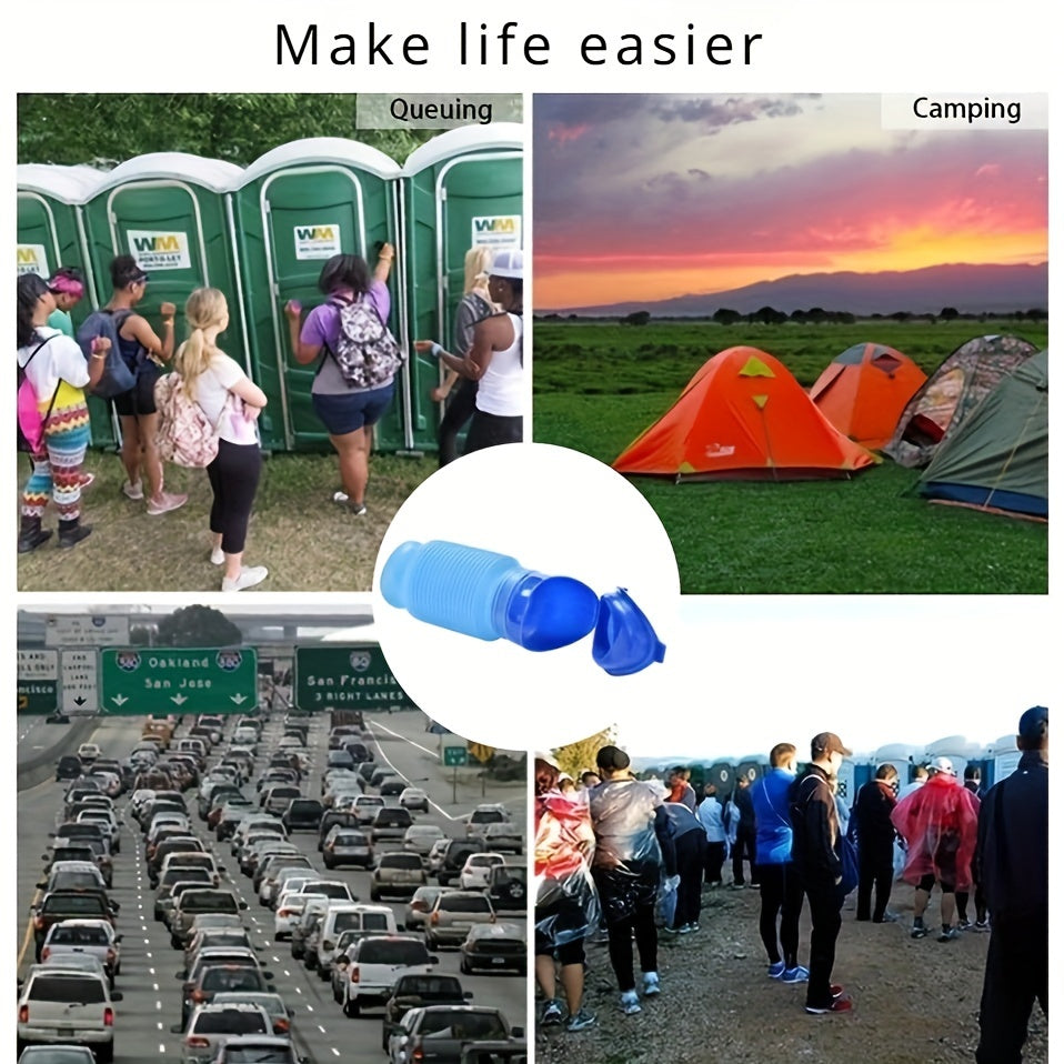 Portable Travel Companion Urinal - Reusable, Collapsible, Spill-Proof