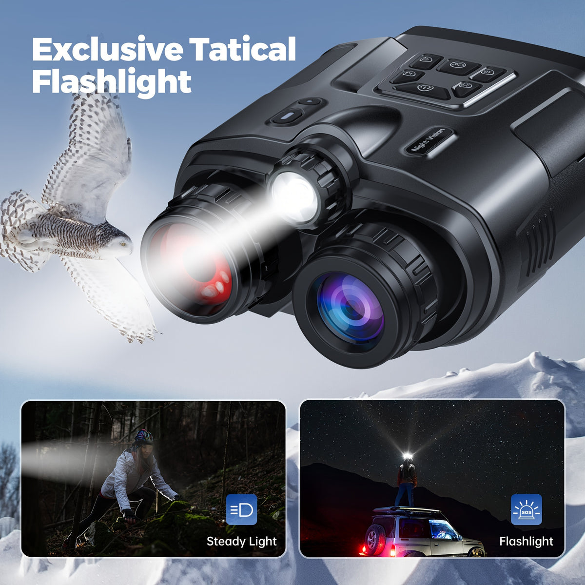 High-Definition Infrared Binoculars for Nighttime Use