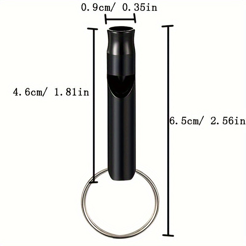 50-Pack Colorful Aluminum Alloy Emergency Whistles with Keychain