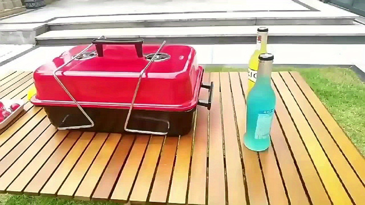 Small Portable Charcoal Barbecue Grill With Lid