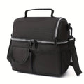 Premium Oxford Cloth Rectangle Lunch Bag - Insulated, Leakproof, Double Compartment