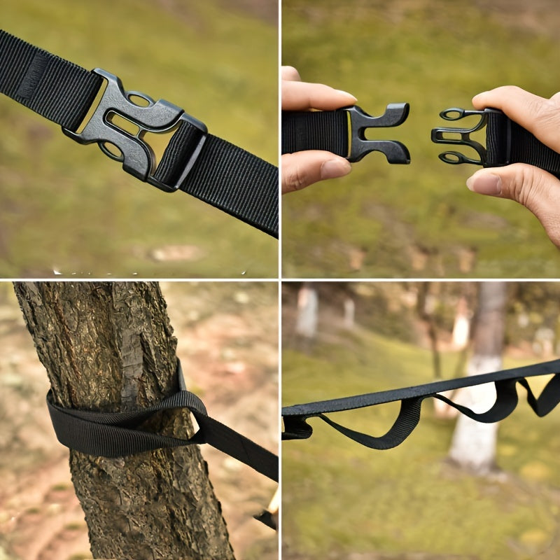1 Set Canvas Storage Strap With 19pcs Buckles - Securely Holds Camping Gear