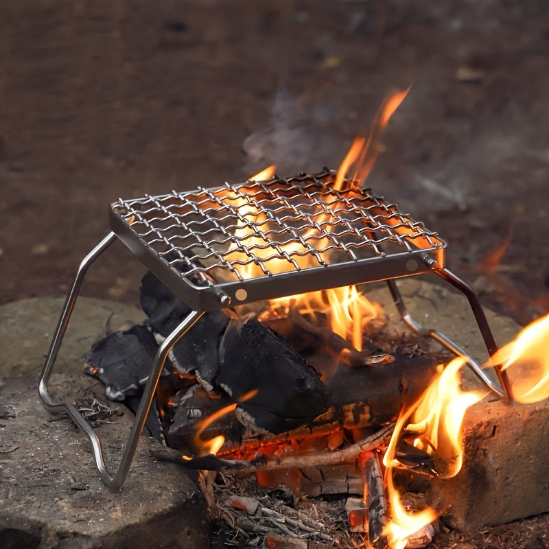 Mini BBQ Grill, Stainless Steel Portable Camping Pot Holder