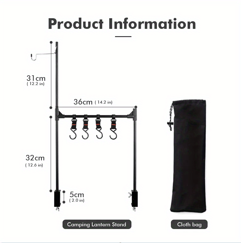 Aluminum Alloy Folding Hanging Rack With Detachable Hook