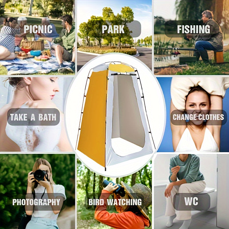Privacy Shower Tent, Outdoor Changing Room With Detachable Support Pole And Carry Bag